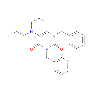 2,4(1H,3H)-Pyrimidinedione,5-[bis(2-fluoroethyl)amino]-1,3-bis(phenylmethyl)-