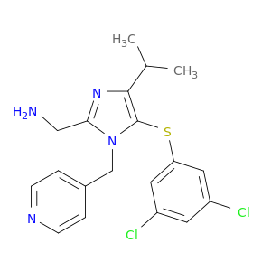 1-{5-[(3,5-dichlorophenyl)sulfanyl]-4-(1-methylethyl)-1-(pyridin-4-ylmethyl)-1h-imidazol-2-yl}methanamine