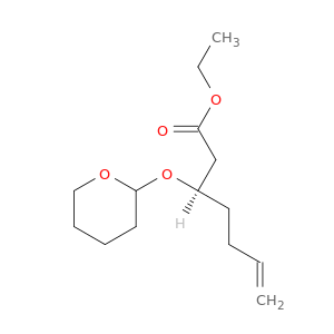 6-Heptenoic acid, 3-[(tetrahydro-2H-pyran-2-yl)oxy]-, ethyl ester, (3R)-