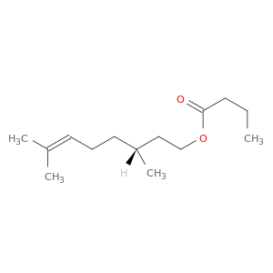 丁酸,3,7-二甲基-6-辛烯基酯,(r)-