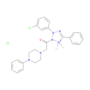 2H-Tetrazolium,3-(3-chlorophenyl)-5-phenyl-2-[2-(4-phenyl-1-piperazinyl)acetyl]-, chloride(1:1)
