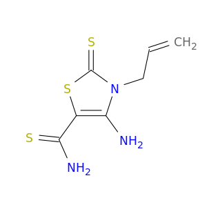 4-amino-3-(prop-2-en-1-yl)-2-sulfanylidene-2,3-dihydro-1,3-thiazole-5-carbothioamide
