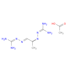 acetic acid; 2-[[(1E)-1-(diaminomethylidenehydrazinylidene)propan-2-ylidene]amino]guanidine