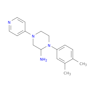 2-AMINO-4-(PYRIDIN-4-YL)-1-(3,4-XYLYL)PIPERAZINE