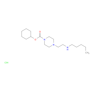 1-Piperazinecarboxylicacid, 4-[2-(pentylamino)ethyl]-, cyclohexyl ester, hydrochloride (1:1)