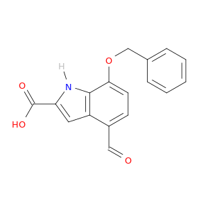 1H-Indole-2-carboxylic acid, 4-formyl-7-(phenylmethoxy)-