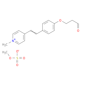 Pyridinium, 1-methyl-4-[2-[4-(3-oxopropoxy)phenyl]ethenyl]-, methylsulfate