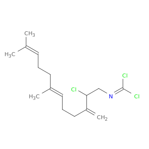 Carbonimidicdichloride, [(6E)-2-chloro-7,11-dimethyl-3-methylene-6,10-dodecadienyl]- (9CI)