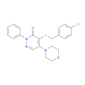 4-((4-CHLOROBENZYL)THIO)-5-(4-MORPHOLINYL)-2-PHENYL-3(2H)-PYRIDAZINONE