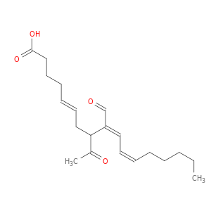 5,9,11-Heptadecatrienoic acid, 8-acetyl-9-formyl-, (E,E,Z)-