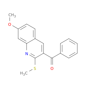 Methanone, [7-methoxy-2-(methylthio)-3-quinolinyl]phenyl-