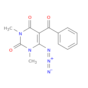 2,4(1H,3H)-Pyrimidinedione, 6-azido-5-benzoyl-1,3-dimethyl-