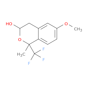 1H-2-BENZOPYRAN-3-OL, 3,4-DIHYDRO-6-METHOXY-1-METHYL-1-(TRIFLUOROMETHYL)-