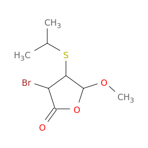 2(3H)-Furanone, 3-bromodihydro-5-methoxy-4-[(1-methylethyl)thio]-