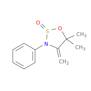1,2,3-Oxathiazolidine, 5,5-dimethyl-4-methylene-3-phenyl-, 2-oxide