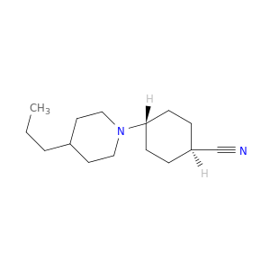 Cyclohexanecarbonitrile, 4-(4-propyl-1-piperidinyl)-, trans-