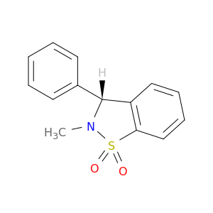 1,2-Benzisothiazole,2,3-dihydro-2-methyl-3-phenyl-, 1,1-dioxide, (3R)-