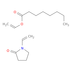 ethenyl octanoate- 1-ethenylpyrrolidin-2-one(1:1)