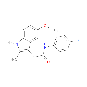1H-Indole-3-acetamide, N-(4-fluorophenyl)-5-methoxy-2-methyl-