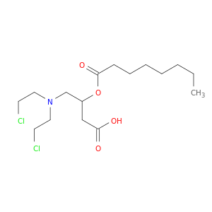 Octanoic acid, 2-[bis(2-chloroethyl)amino]-1-(carboxymethyl)ethyl ester