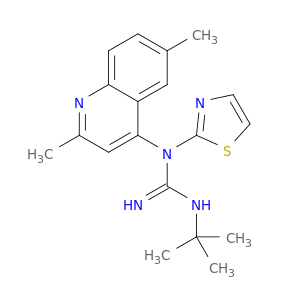 N-(1,1-DIMETHYLETHYL)-N'-(2,6-DIMETHYL-4-QUINOLINYL)-N'-THIAZOL-2-YLGUANIDINE