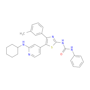 N-[5-(2-CYCLOHEXYLAMINO-4-PYRIDYL)-4-(3-METHYLPHENYL)-1,3-THIAZOL-2-YL]-N'-PHENYLUREA