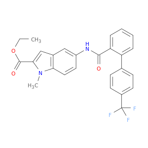 ETHYL 1-METHYL-5-[4'-(TRIFLUOROMETHYL)BIPHENYL-2-CARBOXAMIDO]INDOLE-2-CARBOXYLATE