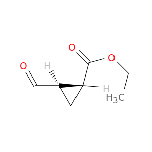 Cyclopropanecarboxylic acid, 2-formyl-, ethyl ester, trans-
