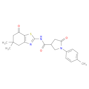 N-(5,5-DIMETHYL-7-OXO-4,6-DIHYDROBENZOTHIAZOL-2-YL)-1-(4-METHYLPHENYL)-5-OXO-PYRROLIDINE-3-CARBOXAMIDE