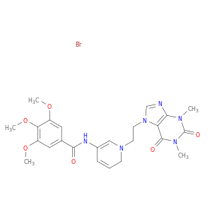 N-[1-[2-(1,3-DIMETHYL-2,6-DIOXO-PURIN-7-YL)ETHYL](PYRIDIN-5-YL)]-3,4,5-TRIMETHOXY-BENZAMIDE BROMIDE