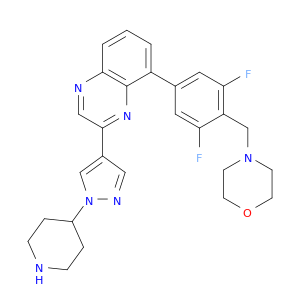 4-(2,6-二氟-4-(3-(1-(哌啶-4-基)-1H-吡唑-4-基)喹喔啉-5-基)苄基)吗啉