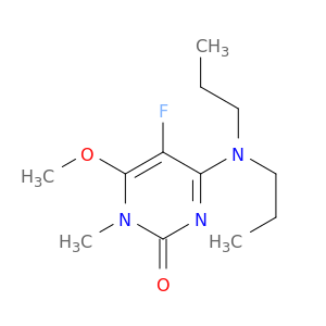 2(1H)-Pyrimidinone, 4-(dipropylamino)-5-fluoro-6-methoxy-1-methyl-
