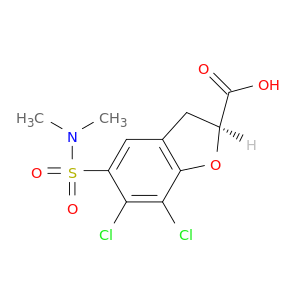 2-Benzofurancarboxylicacid, 6,7-dichloro-5-[(dimethylamino)sulfonyl]-2,3-dihydro-, (2S)-