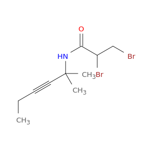 Propanamide, 2,3-dibromo-N-(1,1-dimethyl-2-pentynyl)-