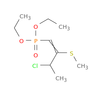 Phosphonic acid, [3-chloro-2-(methylthio)-1-butenyl]-, diethyl ester