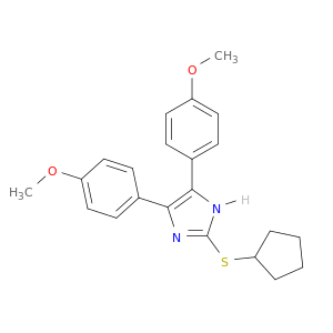 1H-Imidazole, 2-(cyclopentylthio)-4,5-bis(4-methoxyphenyl)-