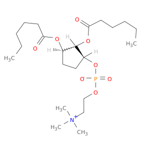 Ethanaminium,2-[[[[2,3-bis[(1-oxohexyl)oxy]cyclopentyl]oxy]hydroxyphosphinyl]oxy]-N,N,N-trimethyl-,inner salt, (1a,2b,3a)-(-)- (9CI)