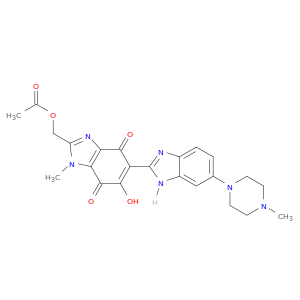 [2,5'-Bi-1H-benzimidazole]-4',7'-dione,2'-[(acetyloxy)methyl]-4',7'-dihydro-6'-hydroxy-1'-methyl-6-(4-methyl-1-piperazinyl)-