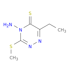 1,2,4-Triazine-5(4H)-thione, 4-amino-6-ethyl-3-(methylthio)-