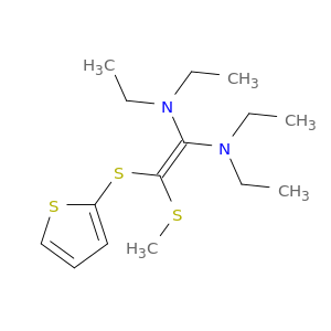 1,1-Ethenediamine, N,N,N',N'-tetraethyl-2-(methylthio)-2-(2-thienylthio)-