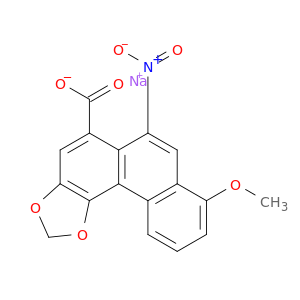 菲尼[3,4-D]-1,3-二恶烯-5-羧酸,8-甲氧基-6-硝基-,钠盐(1：1)