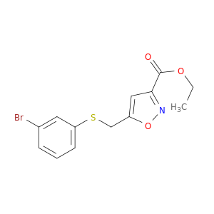 3-Isoxazolecarboxylic acid, 5-[[(3-bromophenyl)thio]methyl]-, ethyl ester