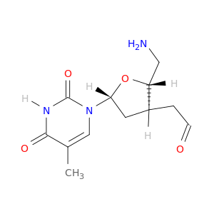 Thymidine, 5'-amino-3',5'-dideoxy-3'-(2-oxoethyl)-
