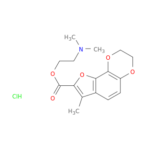 Furo[2,3-f]-1,4-benzodioxin-8-carboxylicacid, 2,3-dihydro-7-methyl-, 2-(dimethylamino)ethyl ester, hydrochloride (1:1)