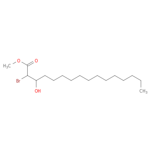 Hexadecanoic acid, 2-bromo-3-hydroxy-, methyl ester