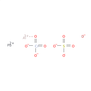 Aluminum lead chromate hydroxide sulfate