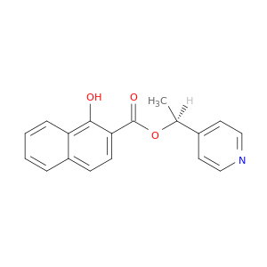2-Naphthalenecarboxylic acid, 1-hydroxy-, (1S)-1-(4-pyridinyl)ethyl ester
