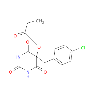 5-(4-chlorobenzyl)-2,4,6-trioxohexahydropyrimidin-5-yl propanoate