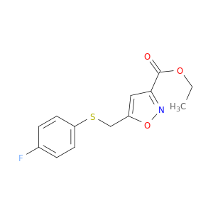 3-Isoxazolecarboxylic acid, 5-[[(4-fluorophenyl)thio]methyl]-, ethyl ester