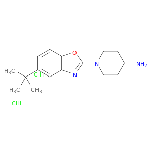 4-哌啶胺,1-[5-(1,1-二甲基乙基)-2-苯并恶唑基]-,盐酸盐(1：2)